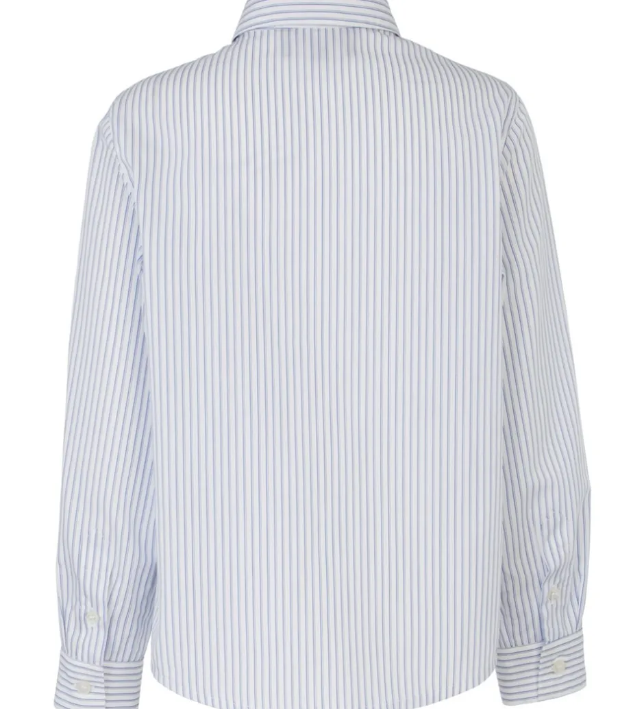 Konfirmationstøj*Emporio Armani Skjorte - Hvid/Blåstribet