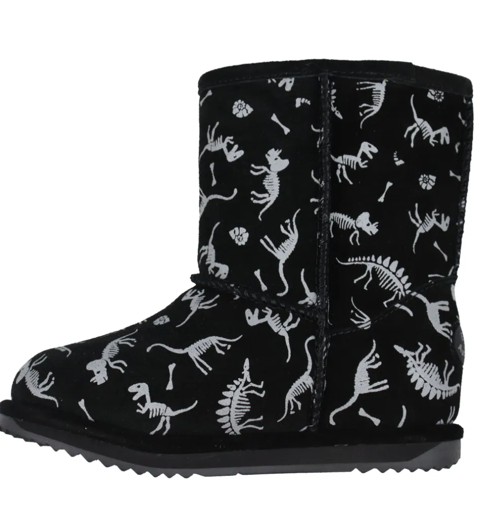 Bamsestøvler*EMU Australia Bamsestøvler - Tex - Reflective Dino Brumby - Sort