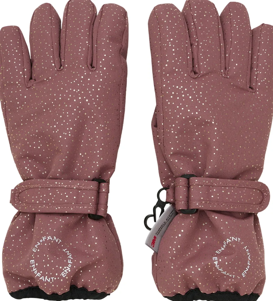 Handsker Og Luffer*En Fant Handsker - Frosted Almond m. Guldprikker