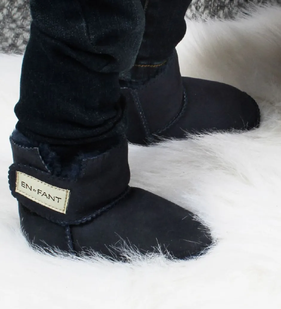 Skindfutter*En Fant Lammeskindsfutter m. For - Navy