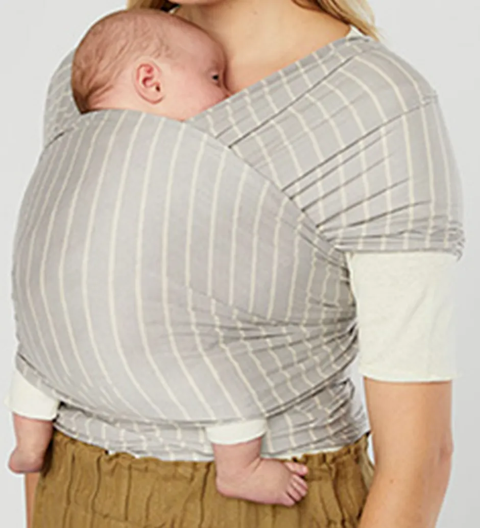 Bæreseler &Amp; Vikler*Ergobaby Strækvikle - Aura Wrap Knit - Grey Stripes