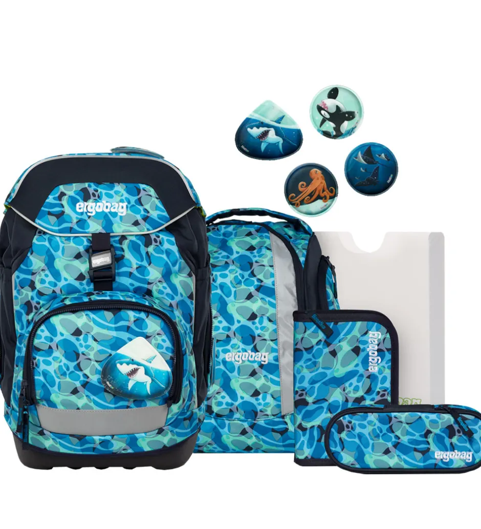 Skoletasker*Ergobag Skoletaskesæt - Pack - Ocean DiveBear