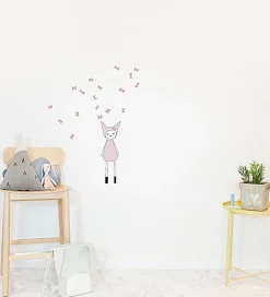 Wallsticker*Fabelab Wallstickers - Dreamy Friend Bunny - Lys Lilla m. Kanin