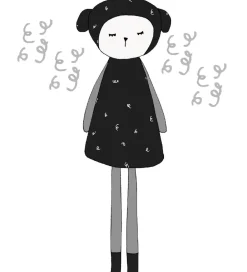 Wallsticker*Fabelab Wallstickers - Dreamy Friend Sheep - Sort m. Får