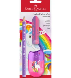 Tuscher Og Farver*Faber-Castell Blyantsæt - Jumbo Unicorn - 3 Dele - Lilla