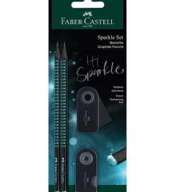 Tuscher Og Farver*Faber-Castell Blyantsæt - Sparkle - 4 Dele - Black Edition - Mid