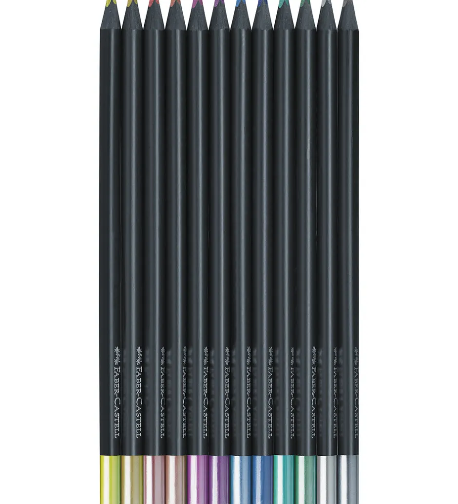 Skriveredskaber*Faber-Castell Farveblyanter - 12 stk. - Metallic