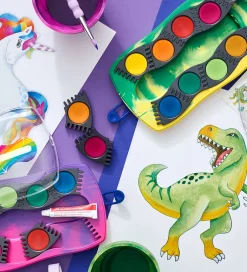 Faber-Castell Vandfarve - Dinosaur - 12 Farver + Chinese White
