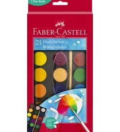 Maling*Faber-Castell Vandfarver - Akvarel - 21 Farver + 1 Pensel