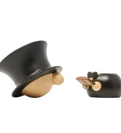 Pyntefigurer*FableWood H.C. Andersen - 8 cm - Natur/Sort