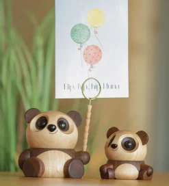 Pyntefigurer*FableWood Panda - Pom Pom - 6 cm - Natur