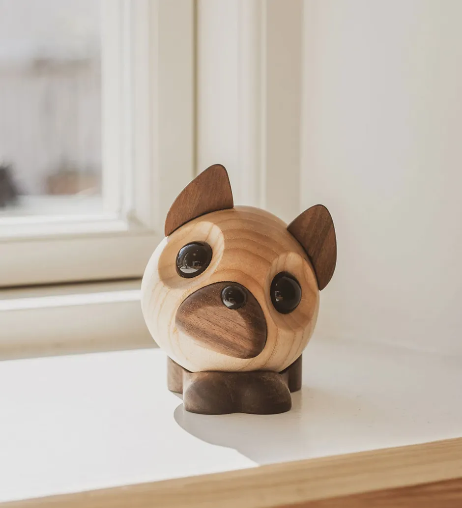 Pyntefigurer*FableWood Pick-Me-Up Fransk Bulldog - Benny - 10 cm - Natur