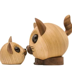 Pyntefigurer*FableWood Pick-Me-Up Kat - Felix - 9 cm - Natur