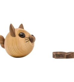 Pyntefigurer*FableWood Pick-Me-Up Kat - Felix - 9 cm - Natur