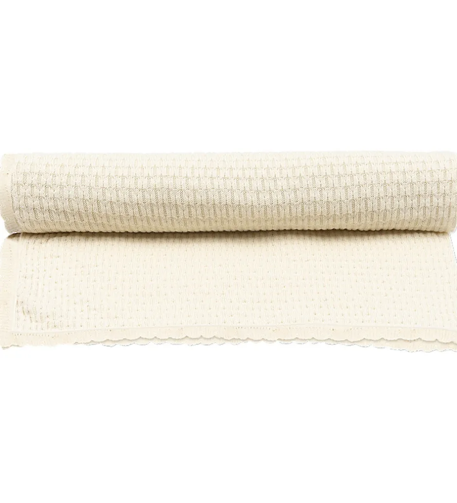 Tæpper|Børneværelset*Fanga Fontana Babytæppe - 70x70 - Venti Ponintelle - Hvid