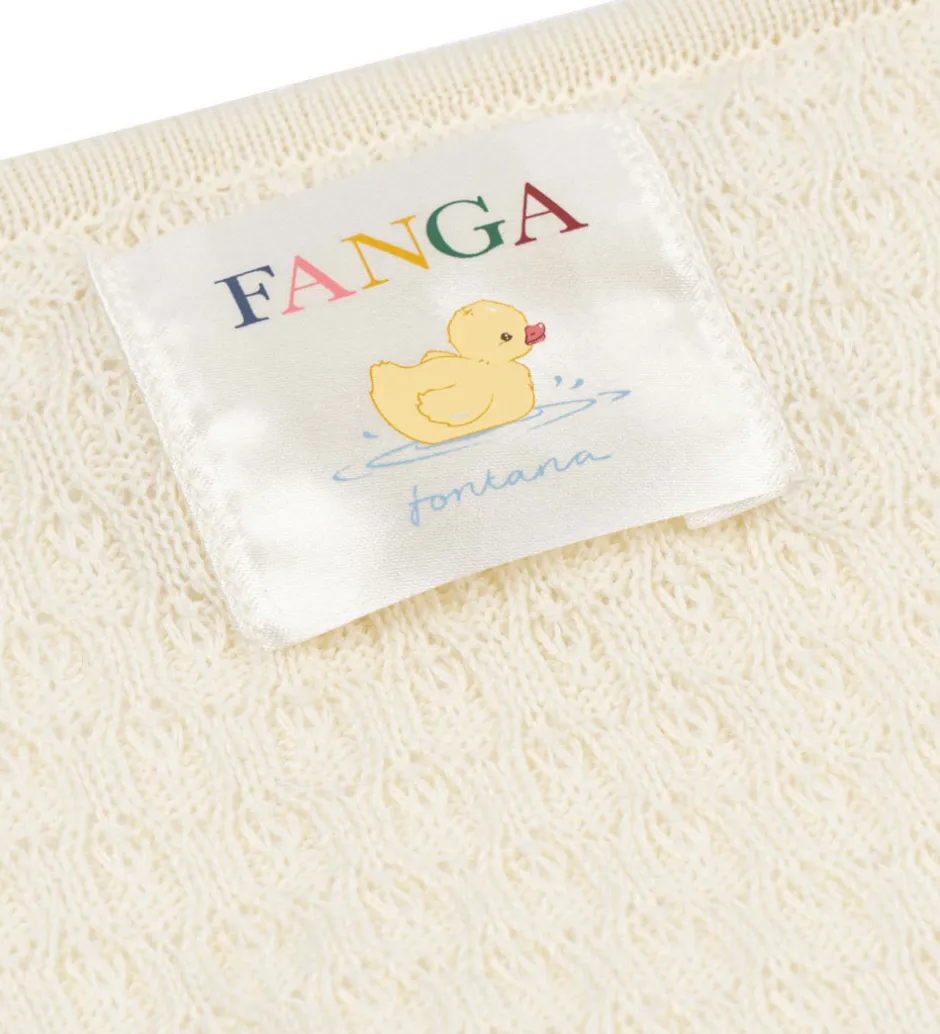 Tæpper|Børneværelset*Fanga Fontana Babytæppe - 70x70 - Venti Ponintelle - Hvid