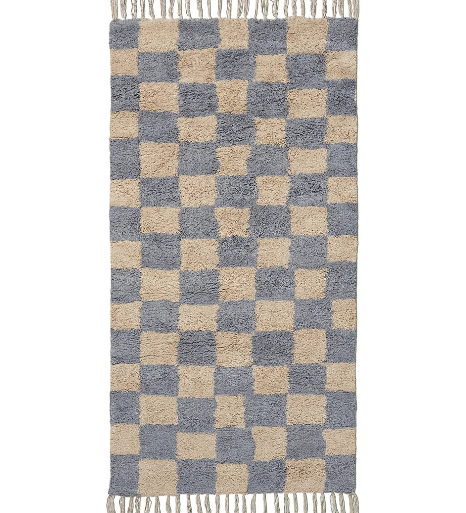 Tæpper|Børneværelset*Ferm Living Gulvtæppe - Mara - 80x150 cm - Mist Blue/Warm Sand