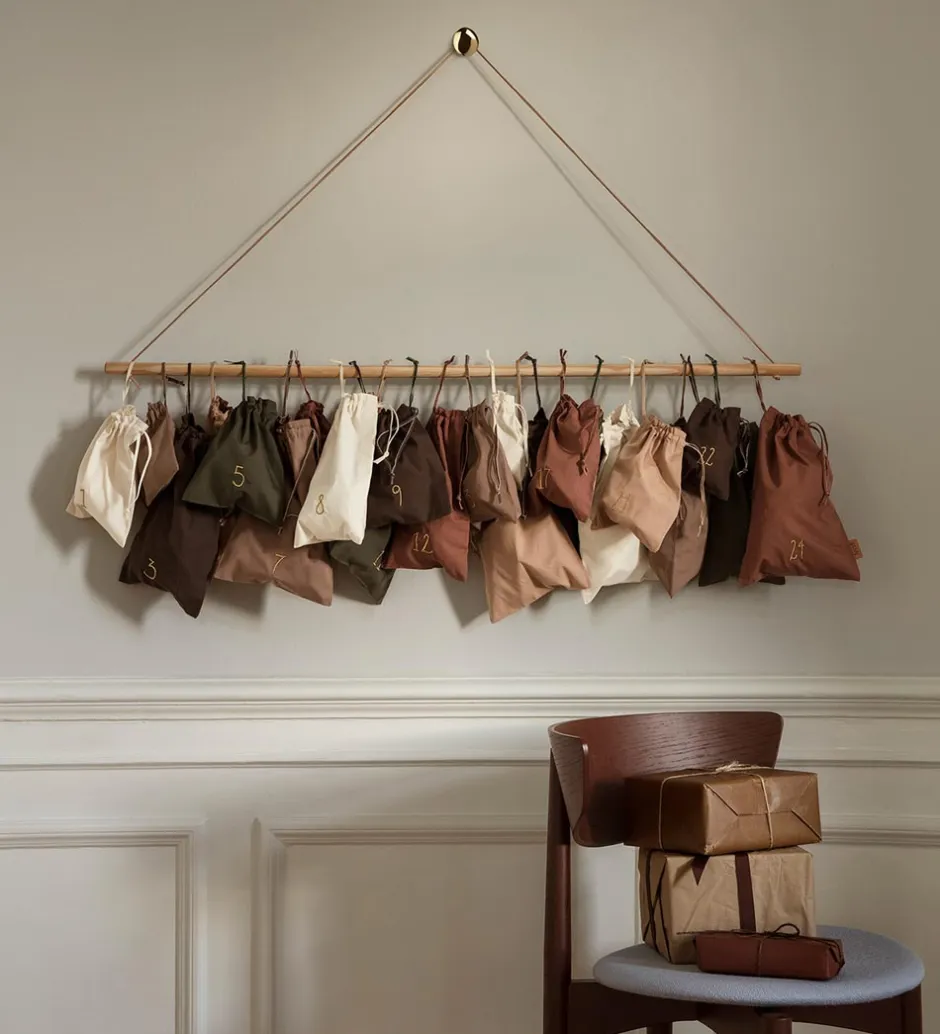 Julekalender*Ferm Living Julekalender - 24 bags - 100 cm - Multi