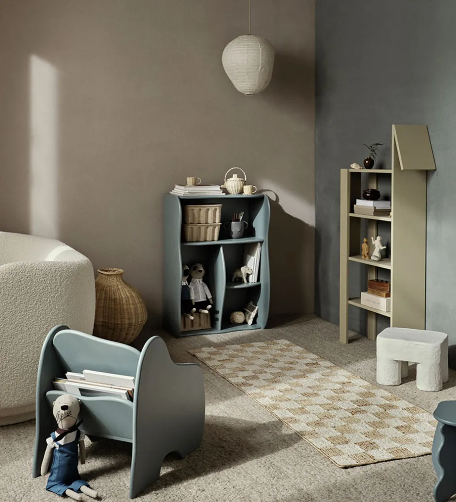 Stole*Ferm Living Lounge Stol - Slope - 44x59x55 cm - Storm