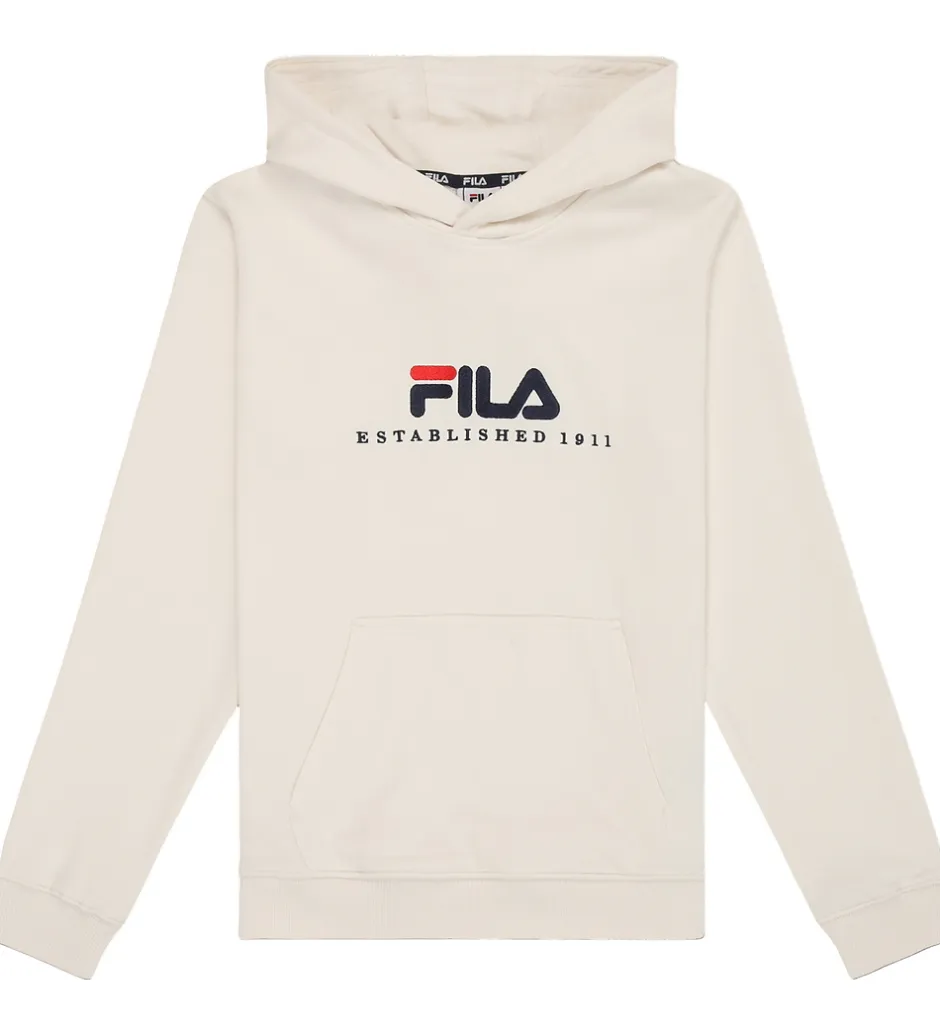 Børn Fila Hættetrøje - Carisio - Egret m. Logo