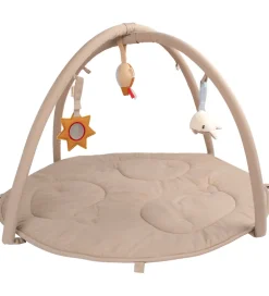 Babylegetøj|Aktivitetsstativer*Filibabba Aktivitetstæppe m. 3 Aktivitetslegetøj - Beige