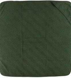 Filibabba Babyhåndklæde - Zigzag - 90x90 cm - Dark Green