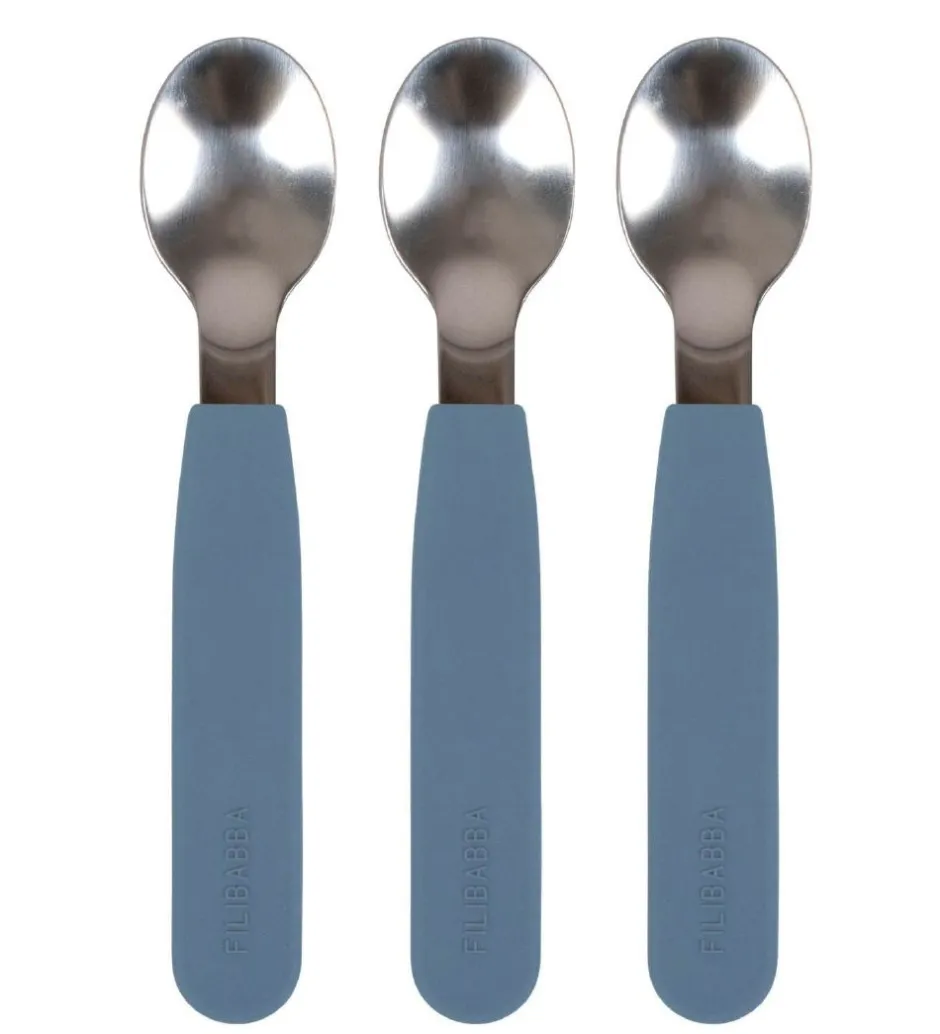 Babyskeer*Filibabba Skeer - 3-pak - Silikone - Powder Blue