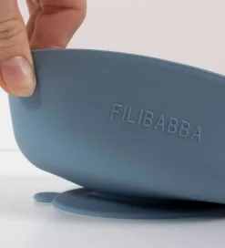 Skåle*Filibabba Skål - 2-pak - Silikone - Powder Blue