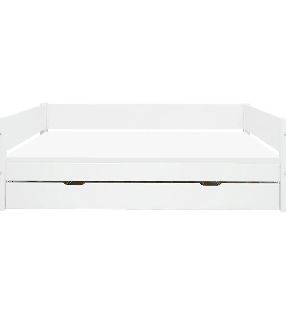 Flexa Enkeltseng m. Udtræksfunktion - 210x101x66,5 cm - Hvid
