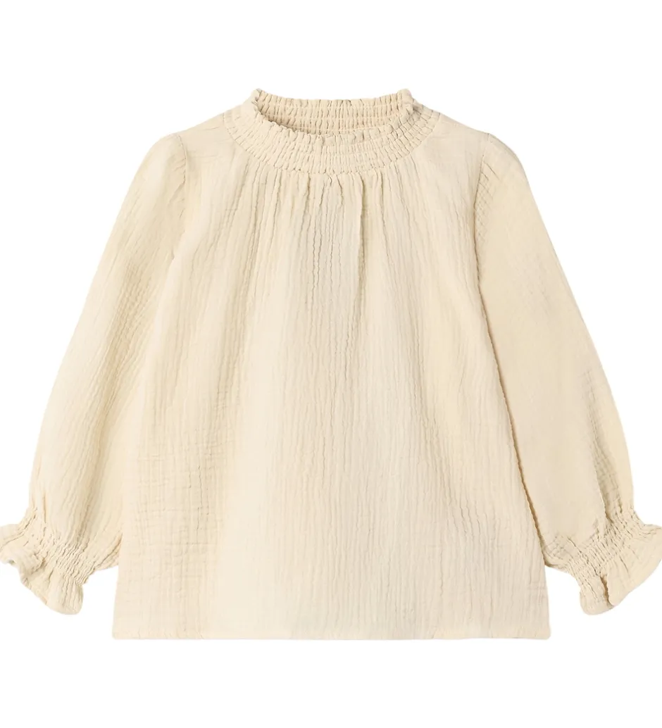 Bluser*Fliink Bluse - Musselin - Paco - Sandshell