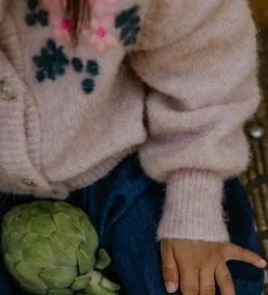 Børn Fliink Cardigan - Strik - Uld/Nylon - Star - Peach Whip