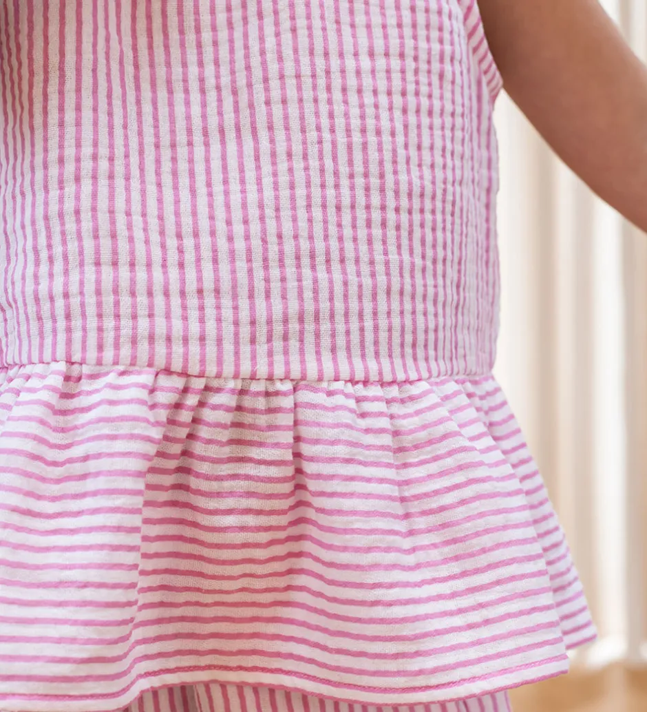 Toppe*Fliink Top - Ciao - Cloud Dancer/Pink Stripe