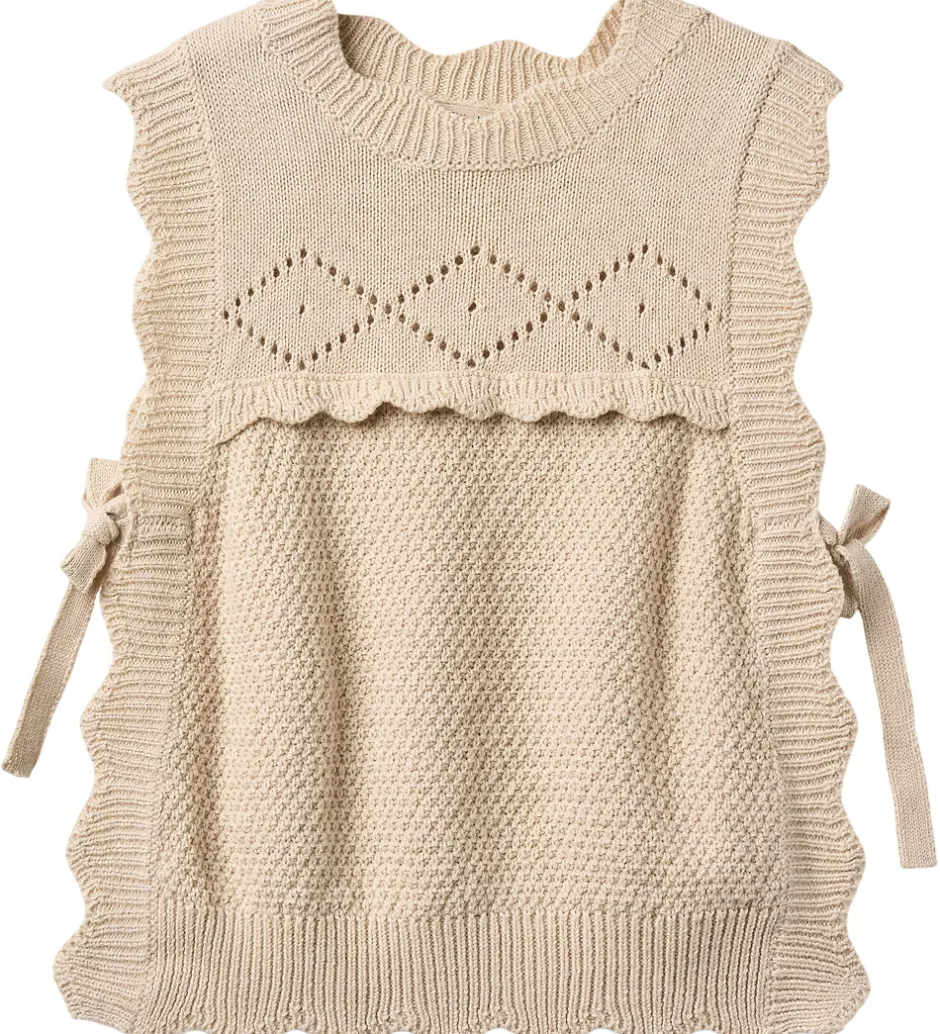 Børn Fliink Vest - Strik - Lovely - Sandshell