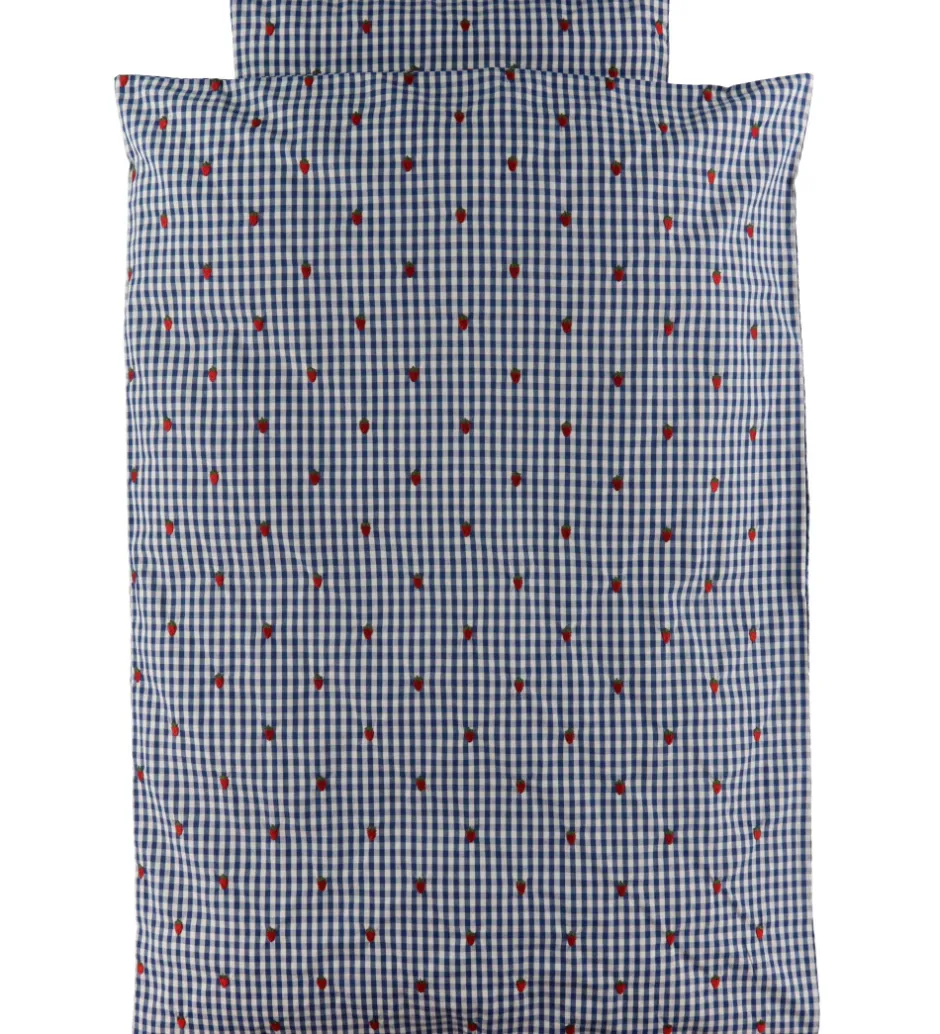 Sengetøj*Flöss Sengetøj - Junior - Nolly - Berry blue check