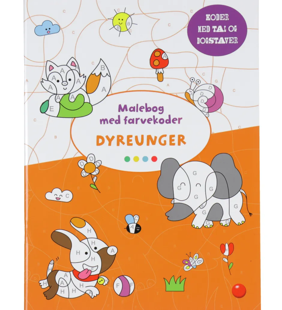 Malebog*Forlaget Bolden Malebog m. Farvekoder - Dyreunger