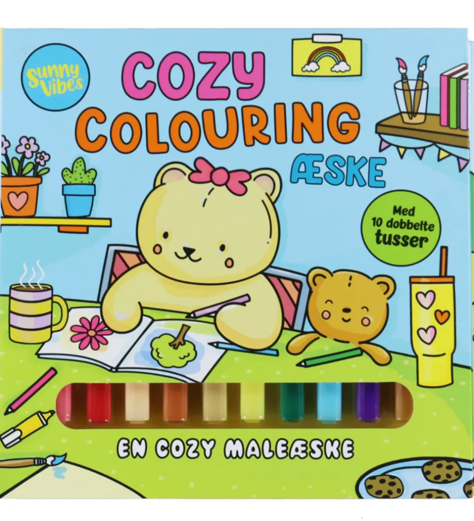 Bøger*Forlaget Tukan Malebog - Cozy Colouring - Sunny Vibes - DA