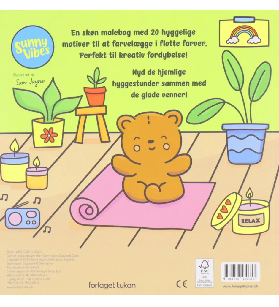 Malebog*Forlaget Tukan Malebog - Cozy Time - Sunny Vibes: Cozy & Calm
