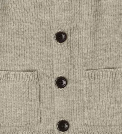 Striktrøjer*FUB Cardigan - Rib - Strik - Uld - Oat Melange