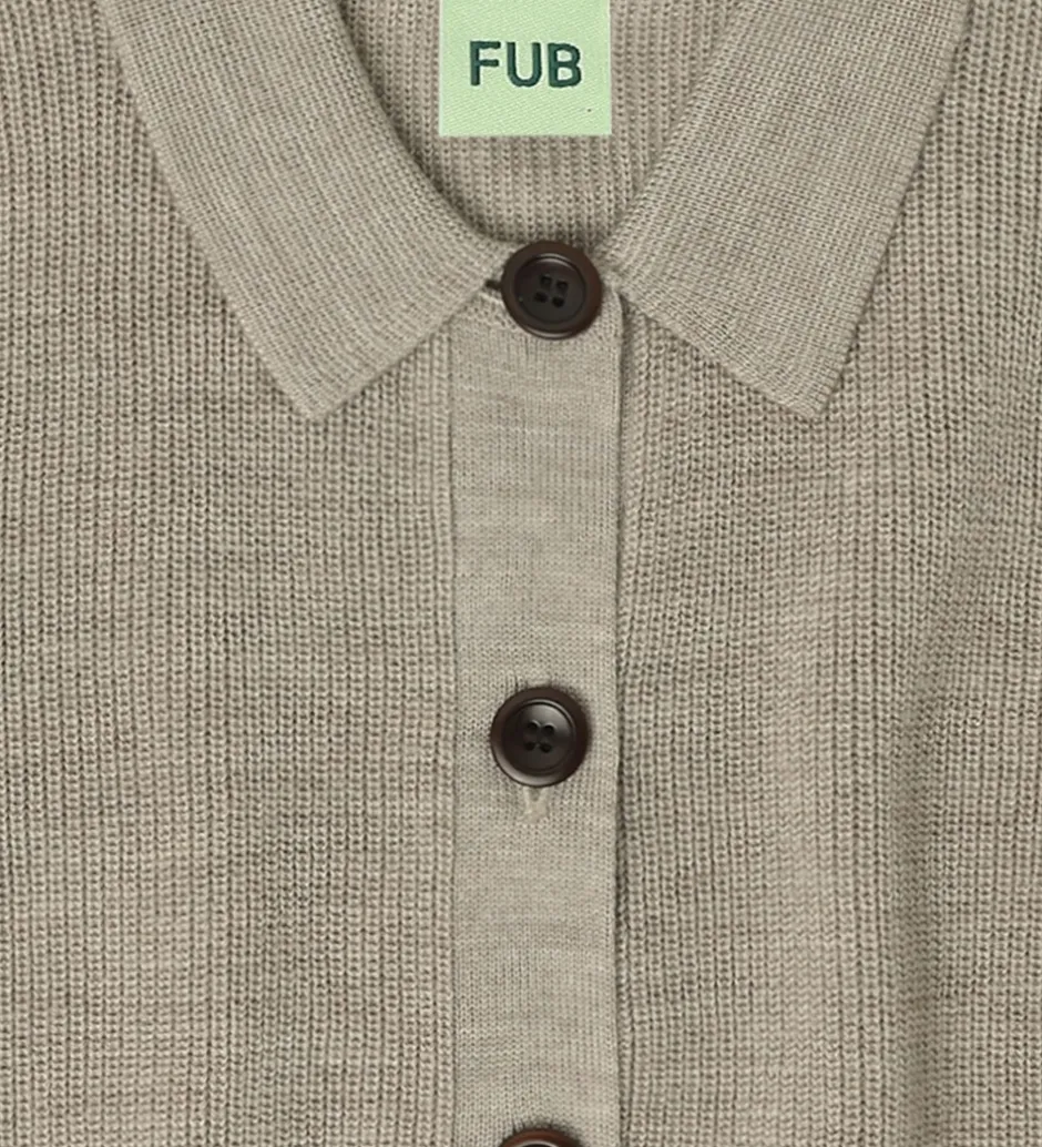 Børn FUB Cardigan - Strik - Uld - Oat Melange