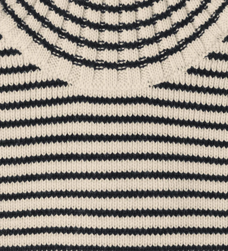 Børn FUB Halsedisse - Strik - Uld - Ecru/Dark Navy
