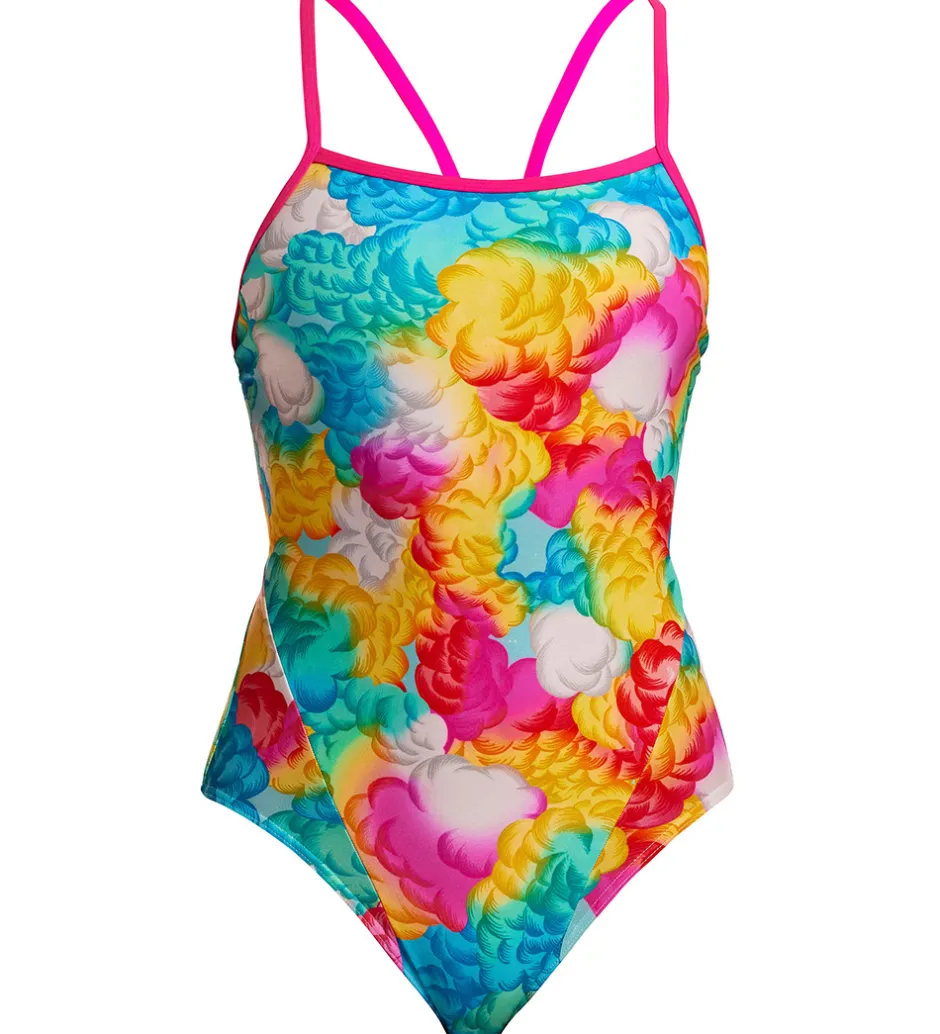 Svømmetøj*Funkita Badedragt - Single Strap - UV50+ - Cloudy Colours