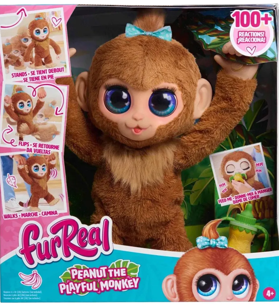 Figurer*FurReal Interaktiv Abe - Peanut The Playful Monkey - 40 cm