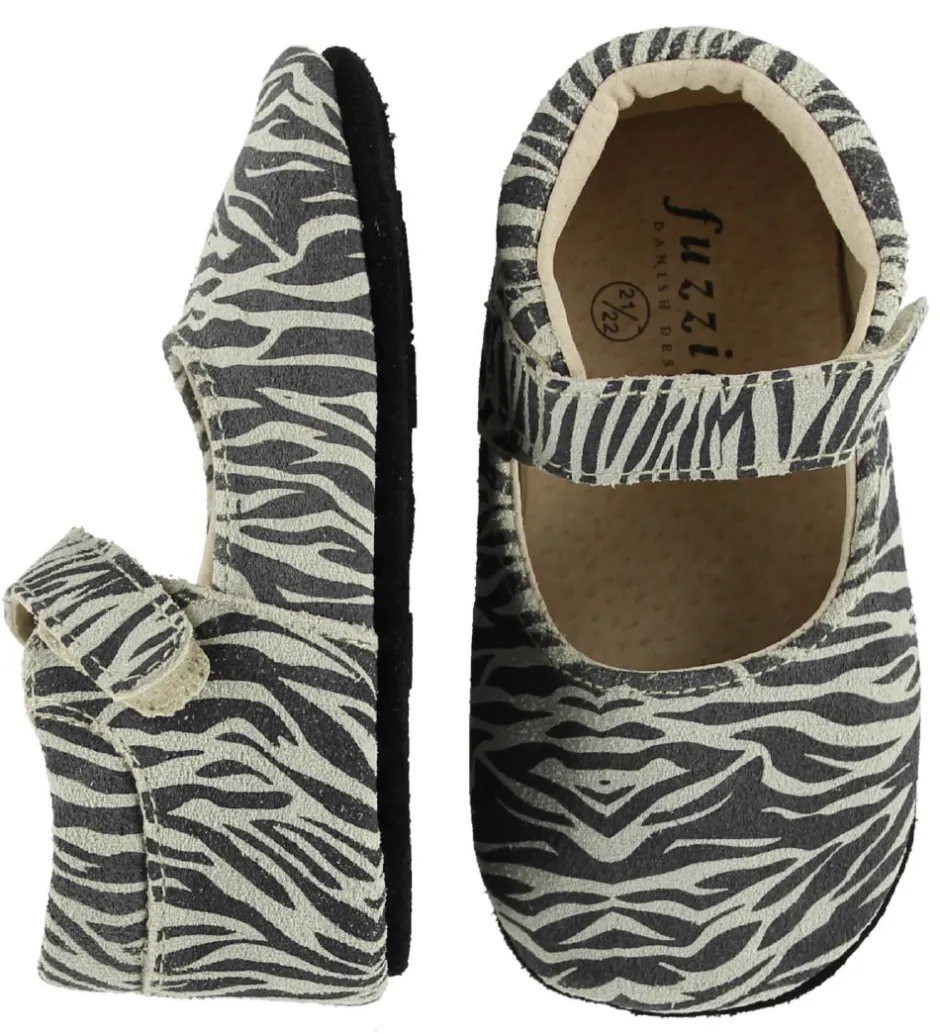 Fuzzies Ballerina Hjemmesko - Tess - Zebraprint