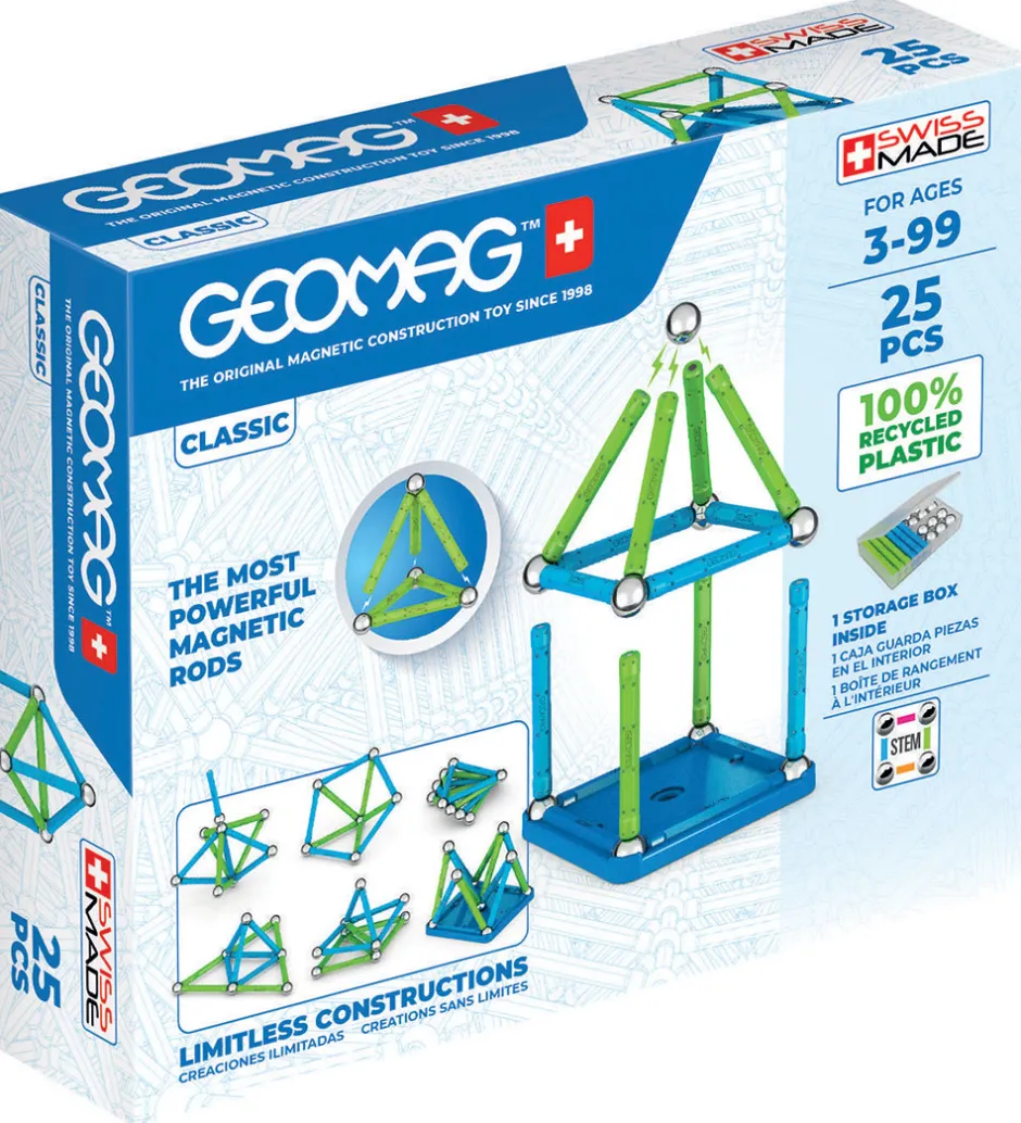 Geomag Magnetsæt - Classic Recycled - 25 Dele