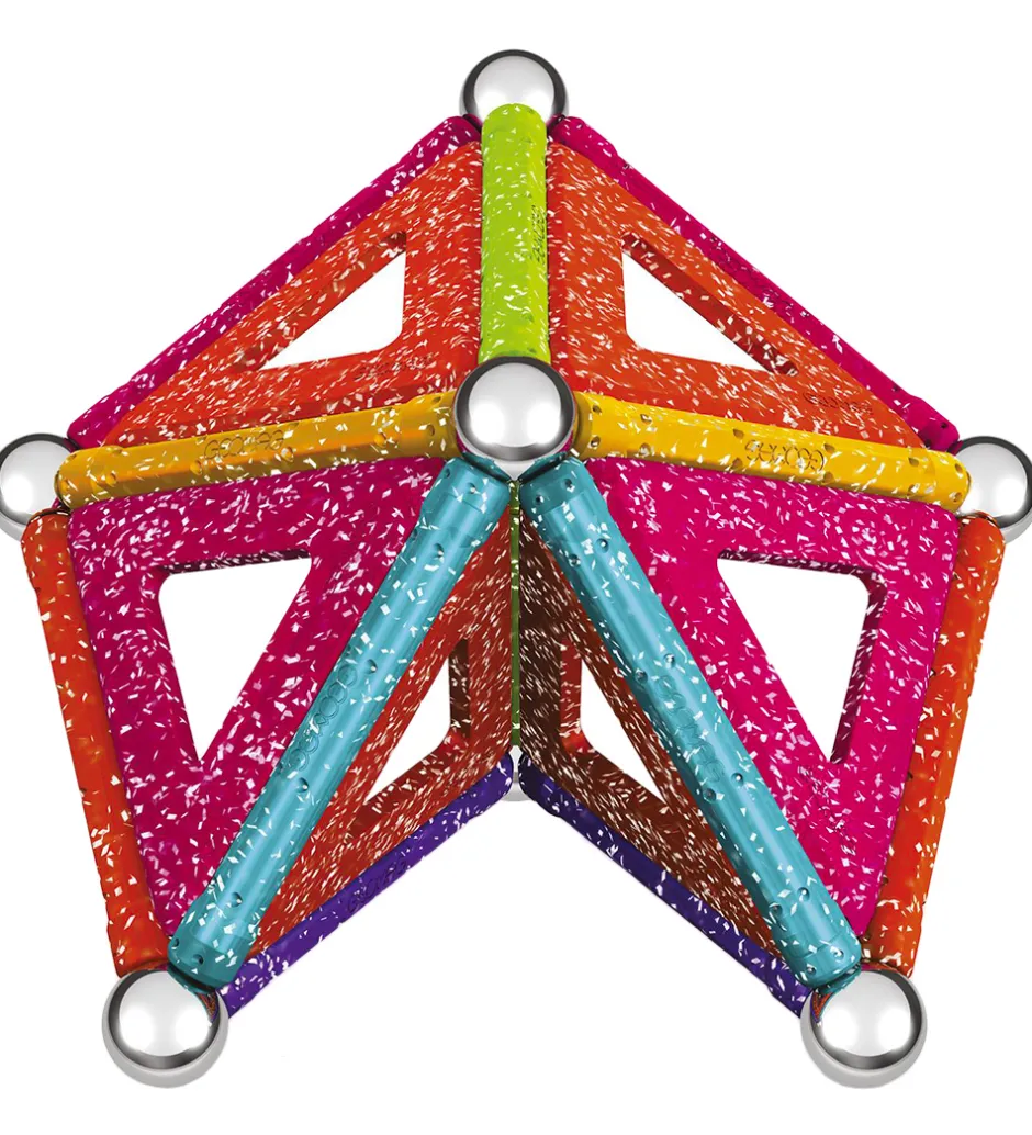 Geomag Magnetsæt - Glitter Panels Recycled - 35 Dele