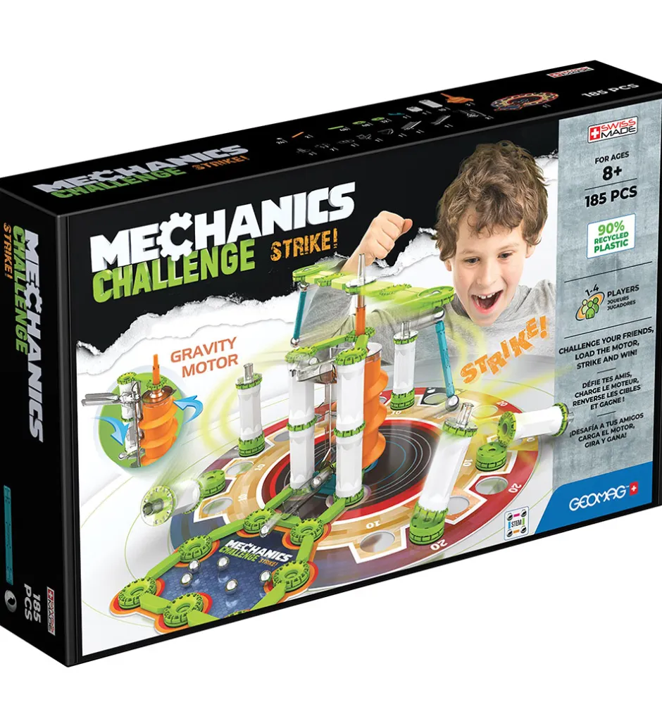 Spil|Magnetlegetøj*Geomag Magnetsæt - Mechanics Challenge Strike - 185 Dele