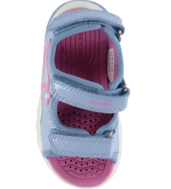 Blinkesko*Geox Sandaler m. lys - Ciberdron - Sky/Fuchsia