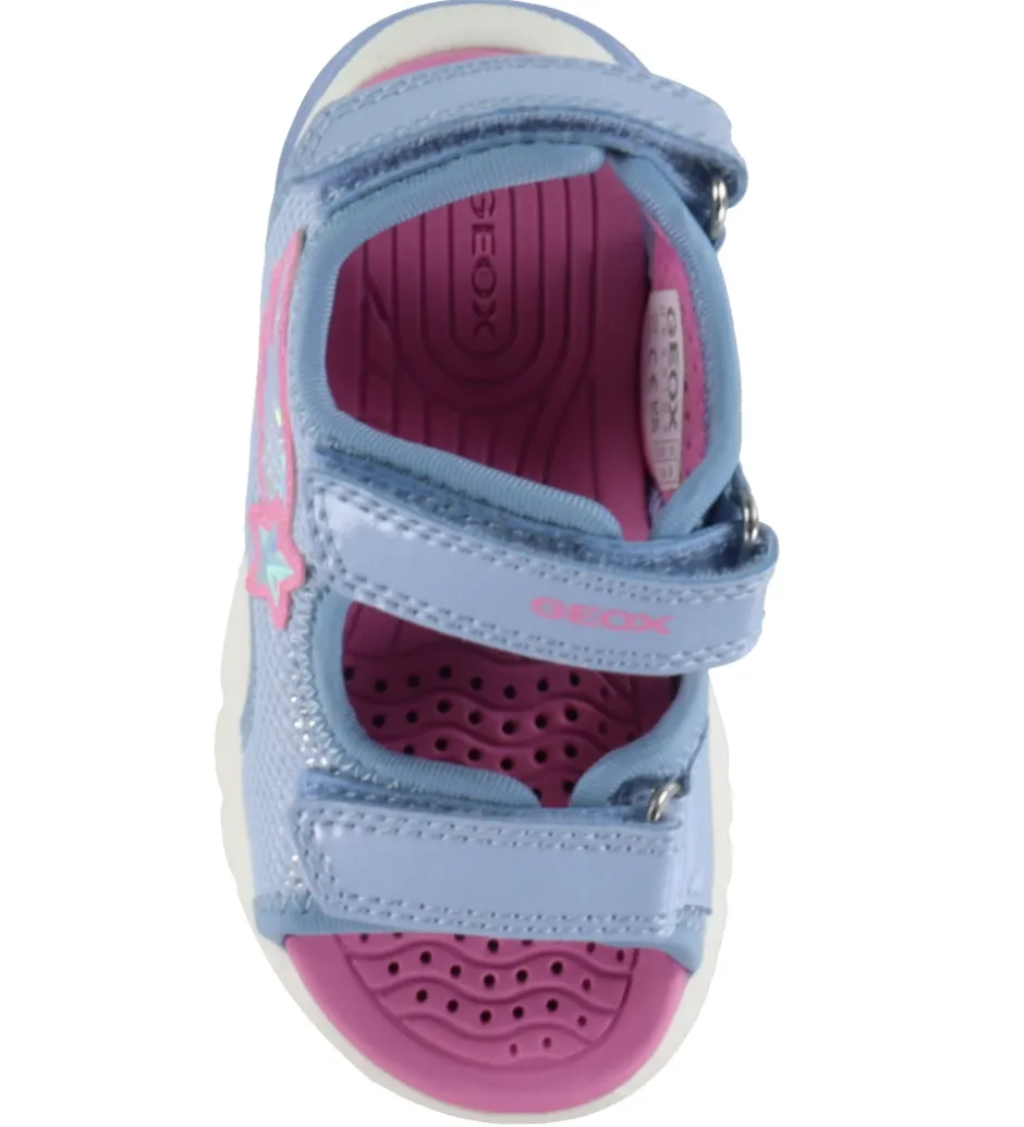 Blinkesko*Geox Sandaler m. lys - Ciberdron - Sky/Fuchsia