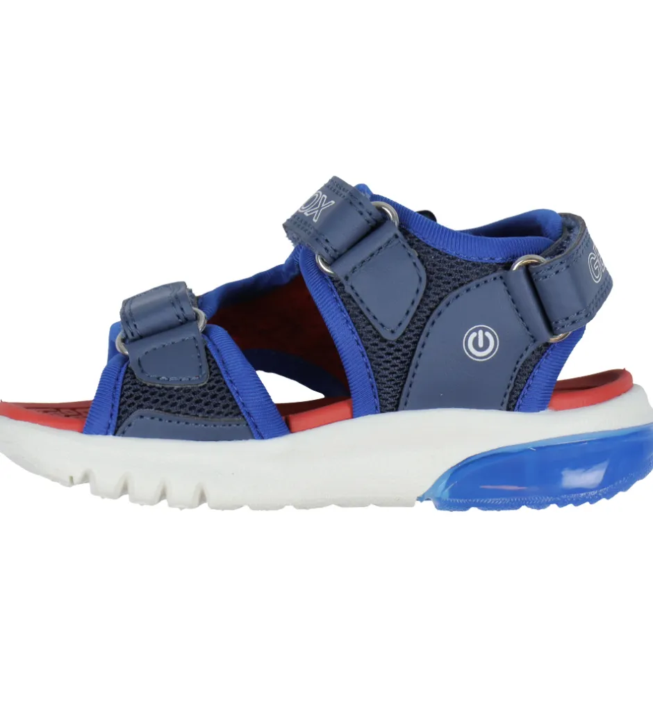 Geox Sandaler m. Lys - Ciberdron - Navy/Rød
