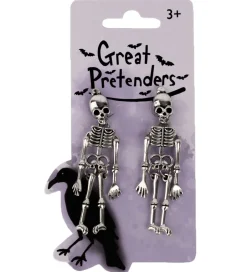 Smykker*Great Pretenders Øreclips - Spooke Scary Skeleton